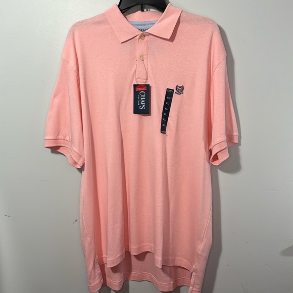 NWT Men’s Chaps Pink Polo Shirt in Size XL - Picture 2 of 13